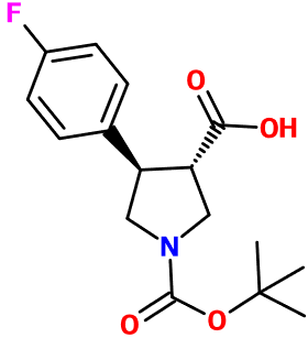 (图片) MC095244 Boc-(±)-trans-4-(4-fluoro-phenyl)-pyrrolidine-3-COOH